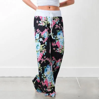 2021 Palazzo Female Sports Pants Wide Leg Pant High Waist Baggy Size L