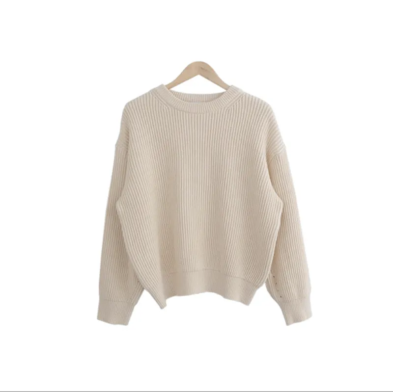 Basic solid colors oversized sweater