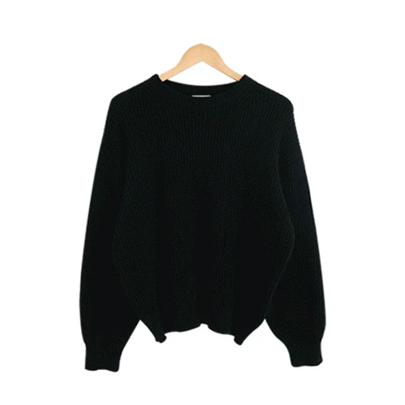 Basic solid colors oversized sweater