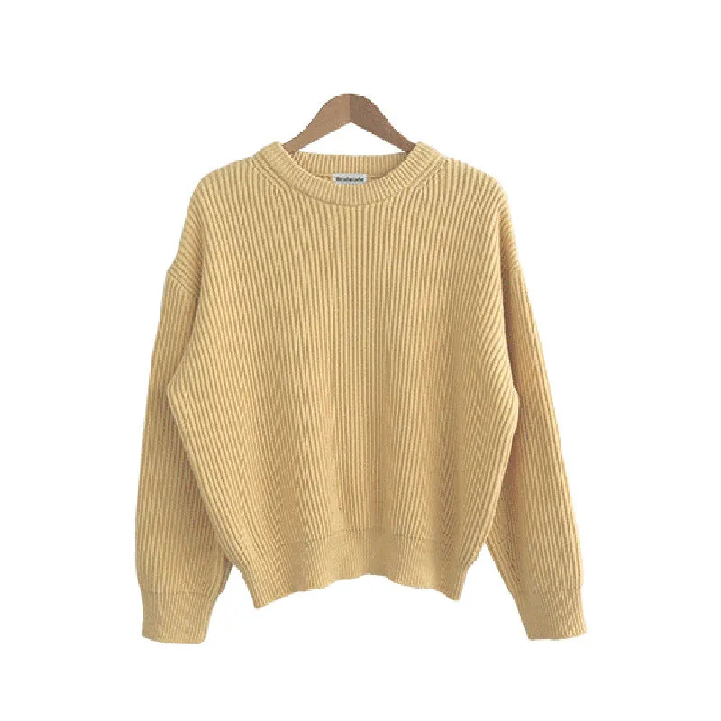 Basic solid colors oversized sweater