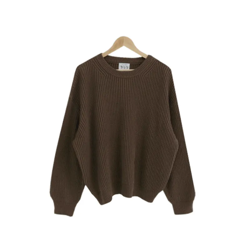 Basic solid colors oversized sweater