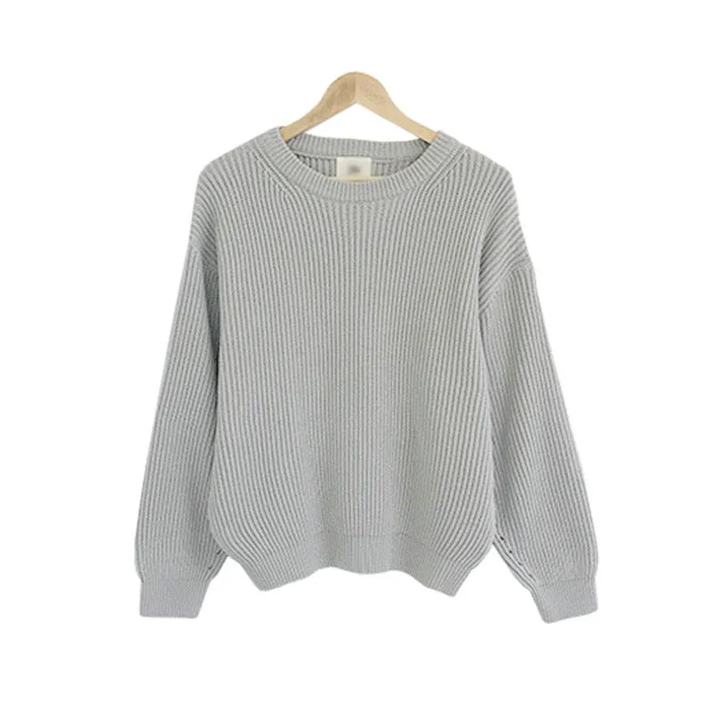 Basic solid colors oversized sweater