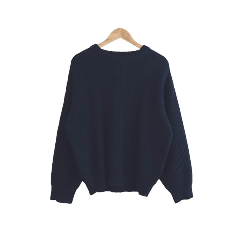 Basic solid colors oversized sweater