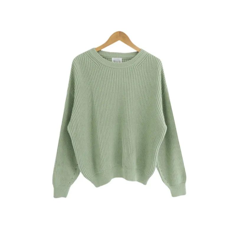 Basic solid colors oversized sweater