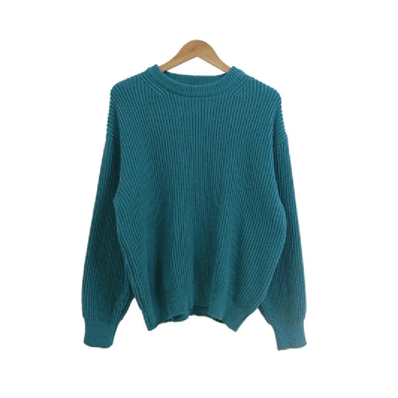 Basic solid colors oversized sweater