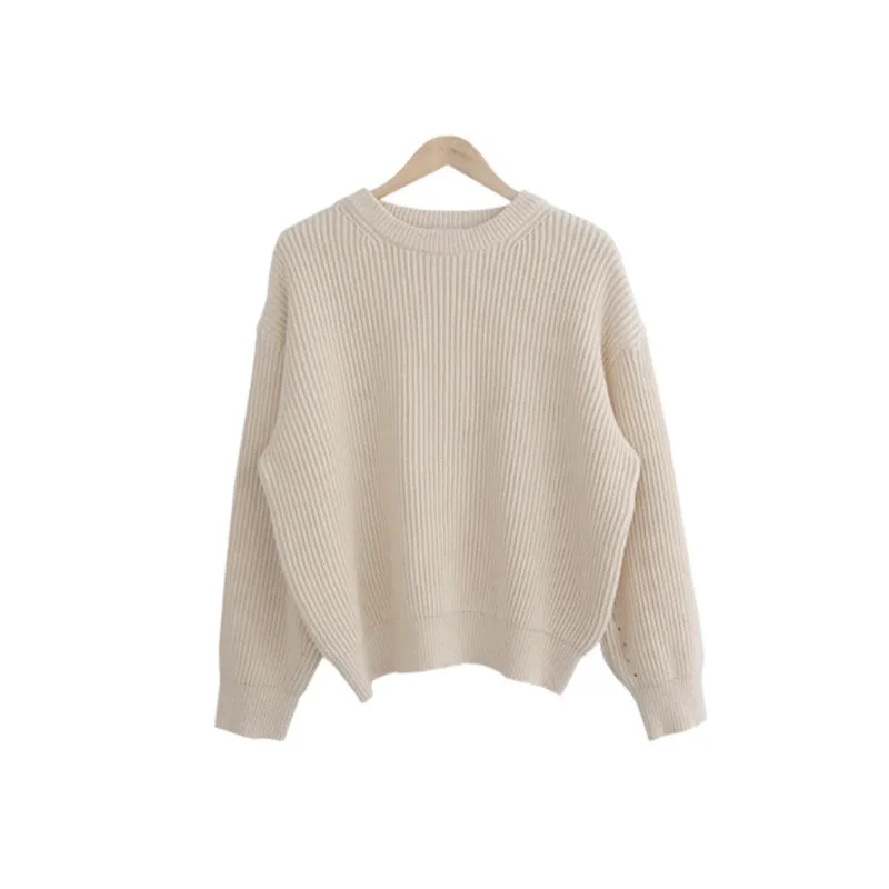 Basic solid colors oversized sweater