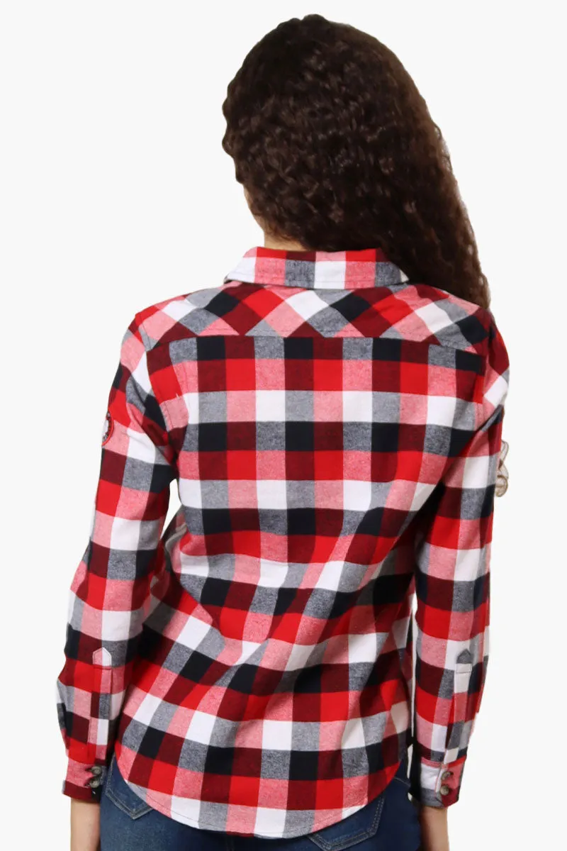 Canada Weather Gear Flannel Button Up Shirt - Red