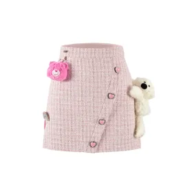 Care Bears Tweed Short Skirt in Pink