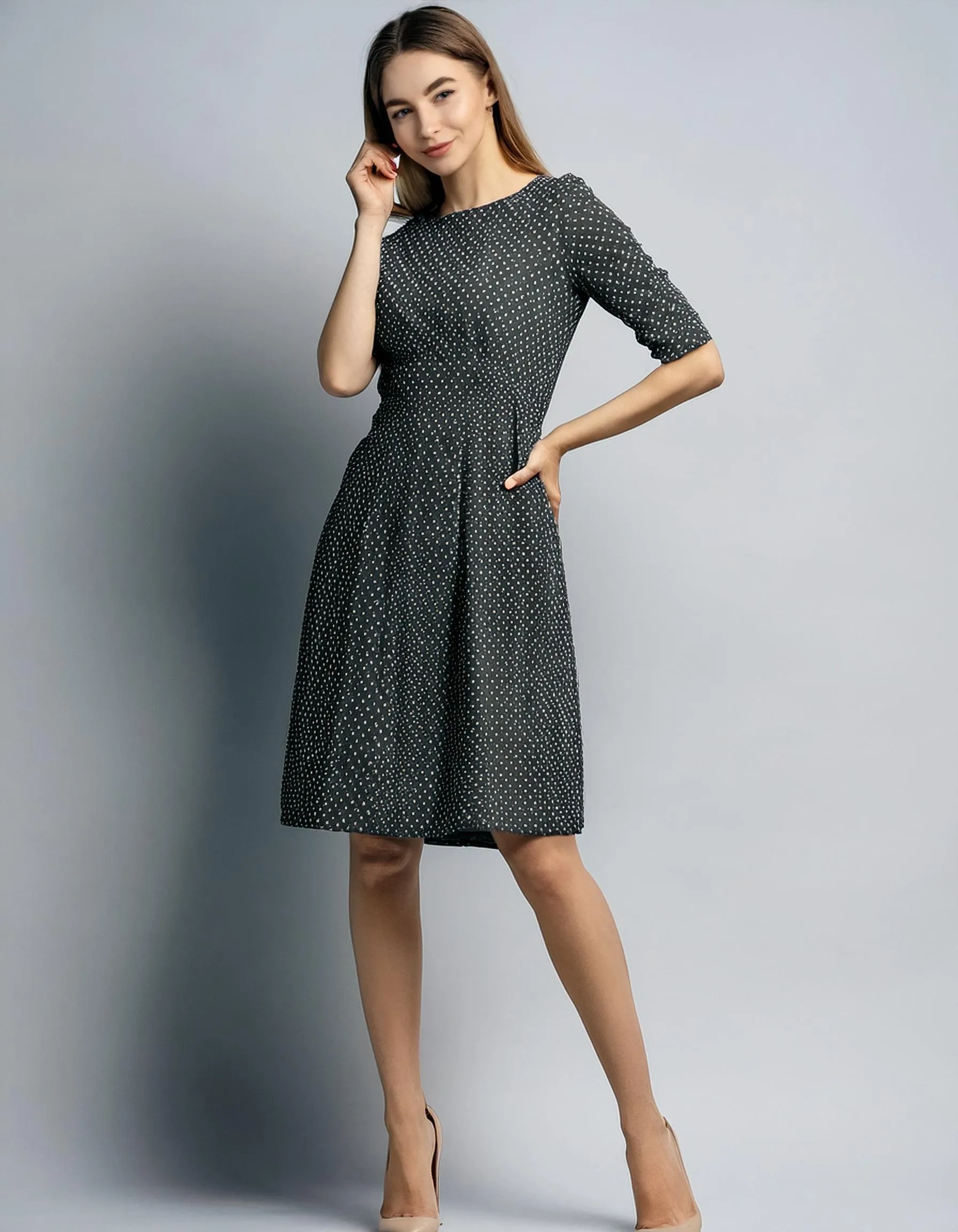 Charcoal A-Line Shift Dresses