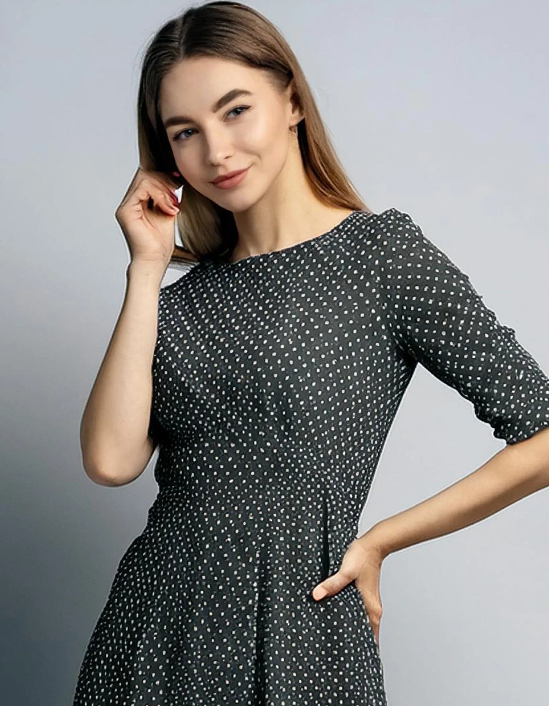 Charcoal A-Line Shift Dresses