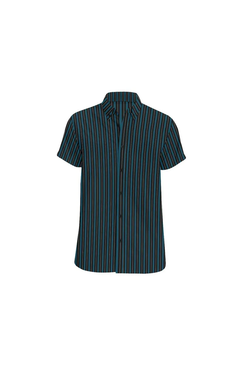 Chic Stripes Men's All Over Print Short Sleeve Shirt