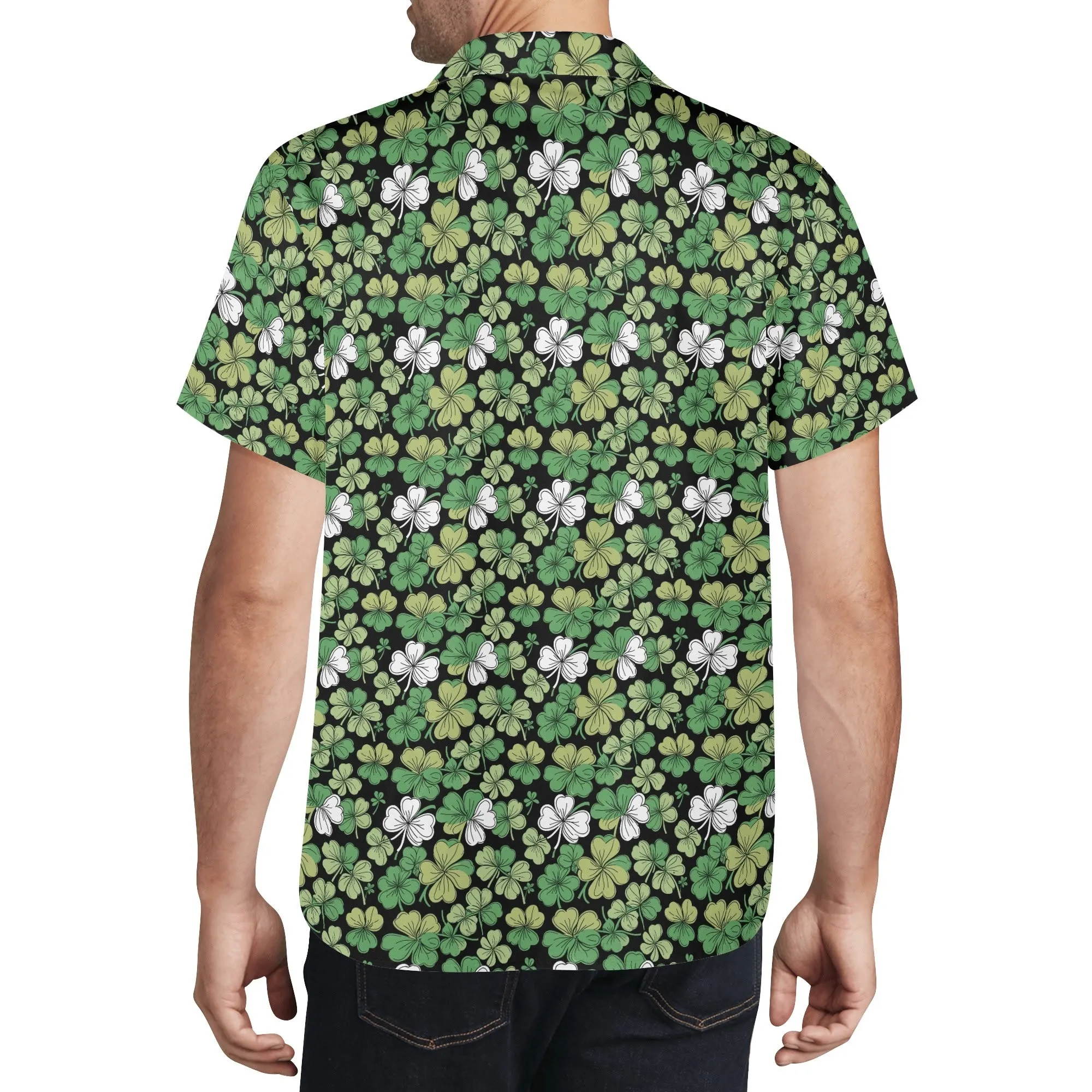 Clover Patch Mens Casual Hawaiian Shirt