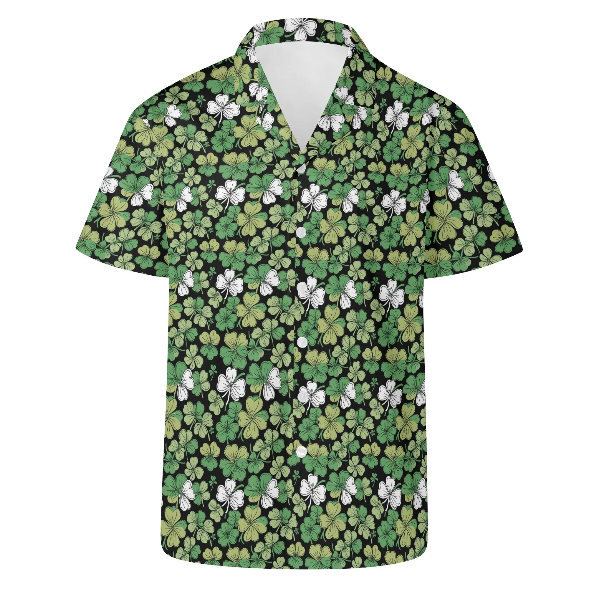 Clover Patch Mens Casual Hawaiian Shirt