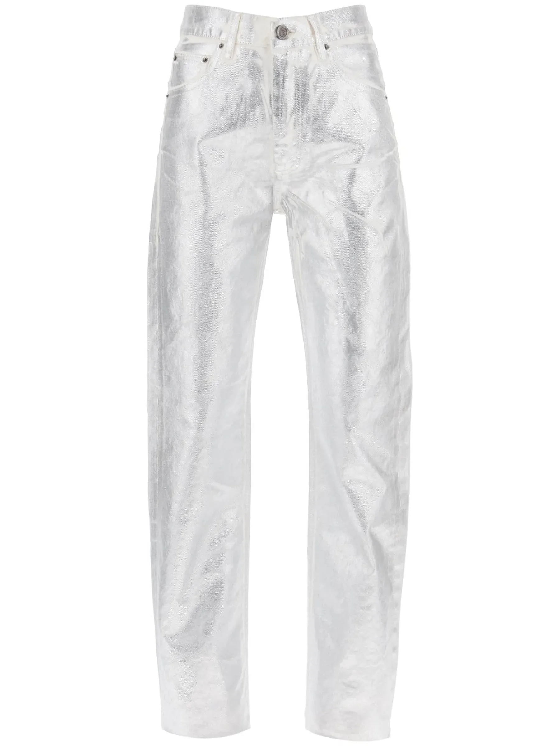 Coated Denim Trousers