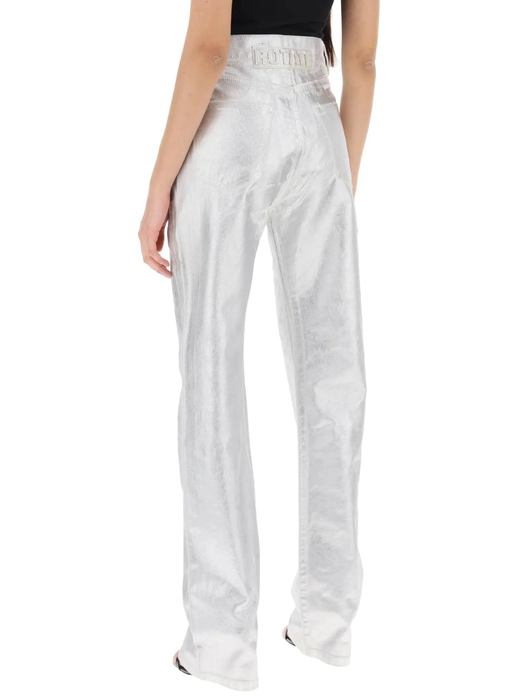 Coated Denim Trousers