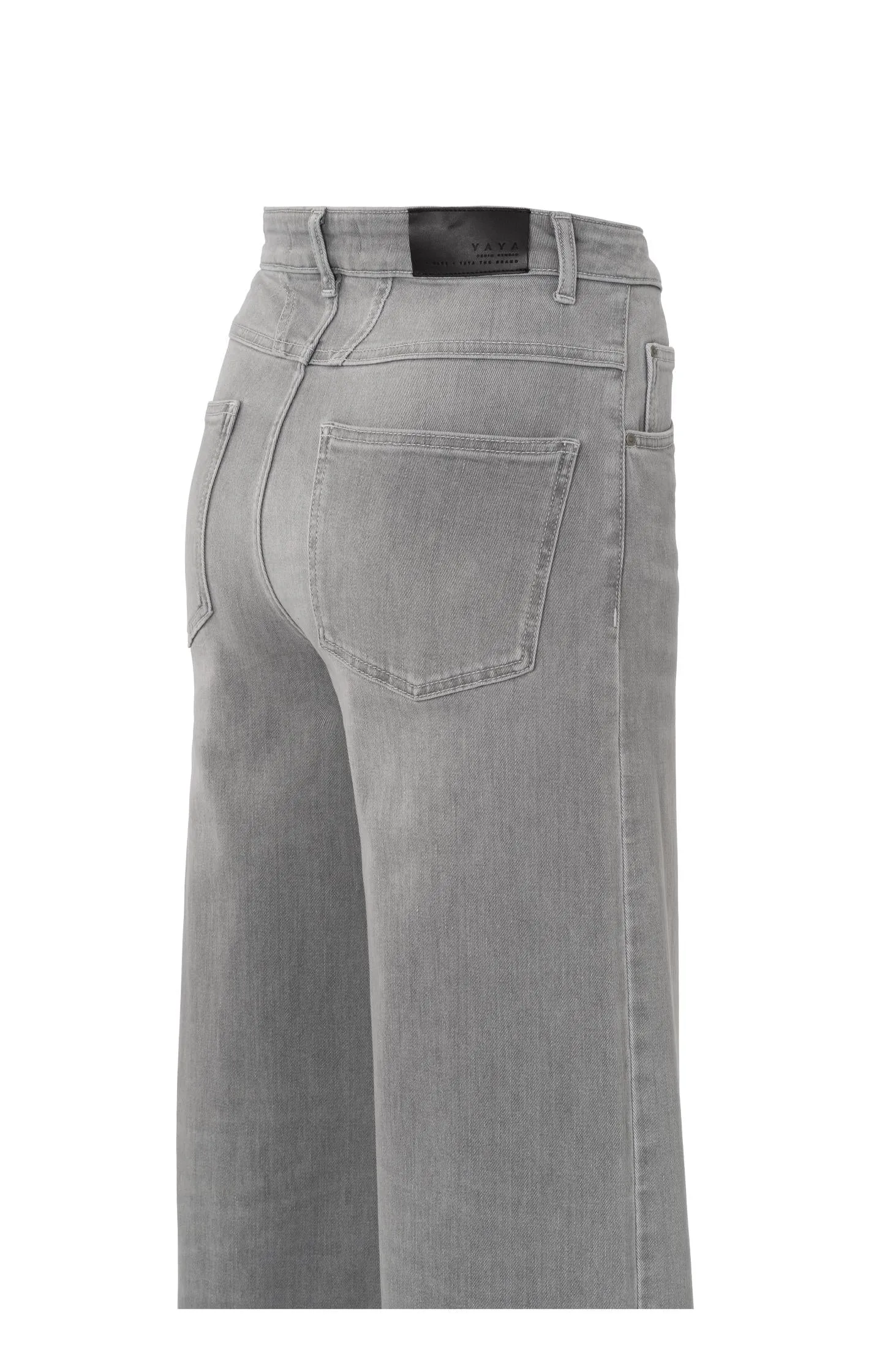 Denim trousers with extra wide legs and high waist - L32