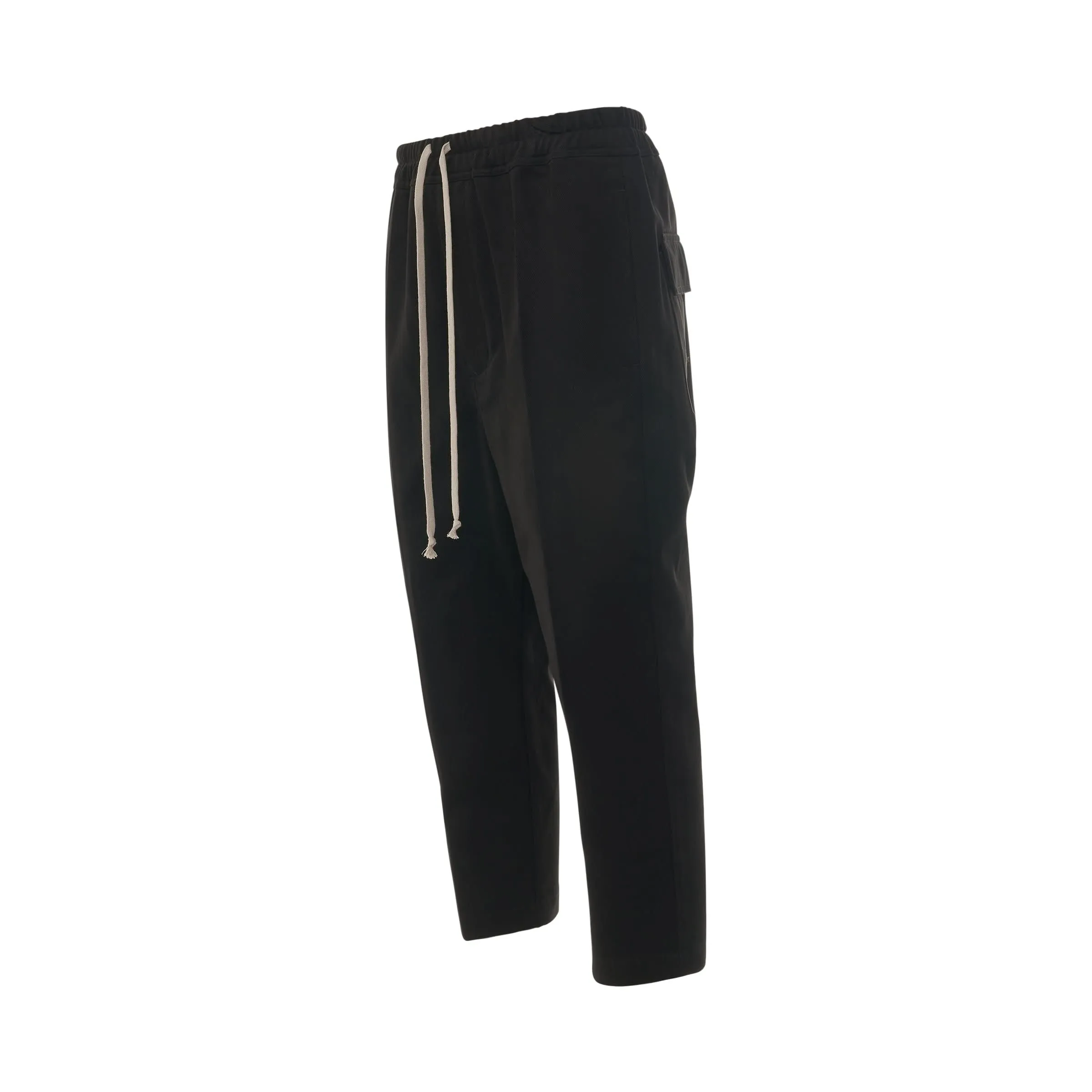 Drawstring Astaires Cropped Woven Pants in Black