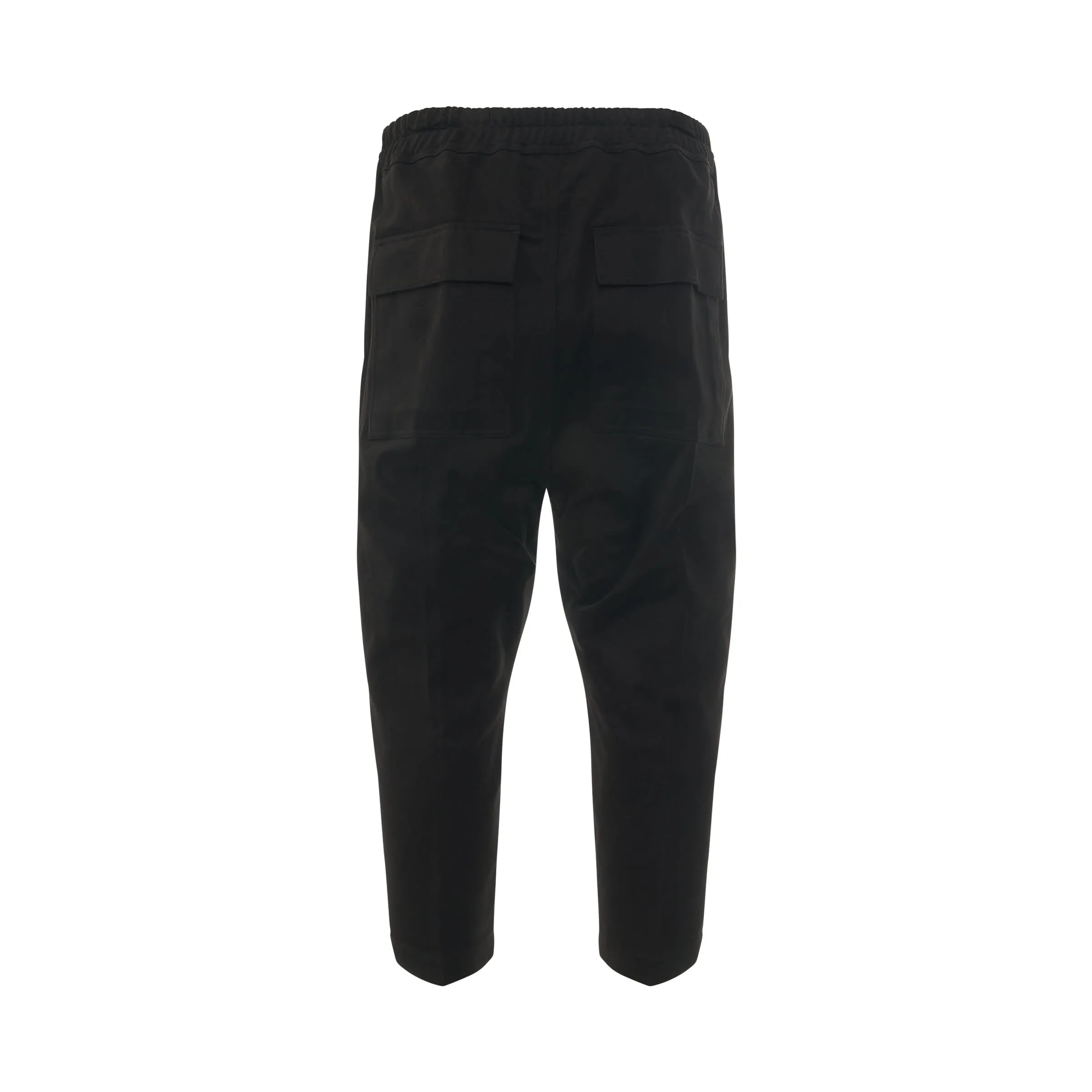 Drawstring Astaires Cropped Woven Pants in Black