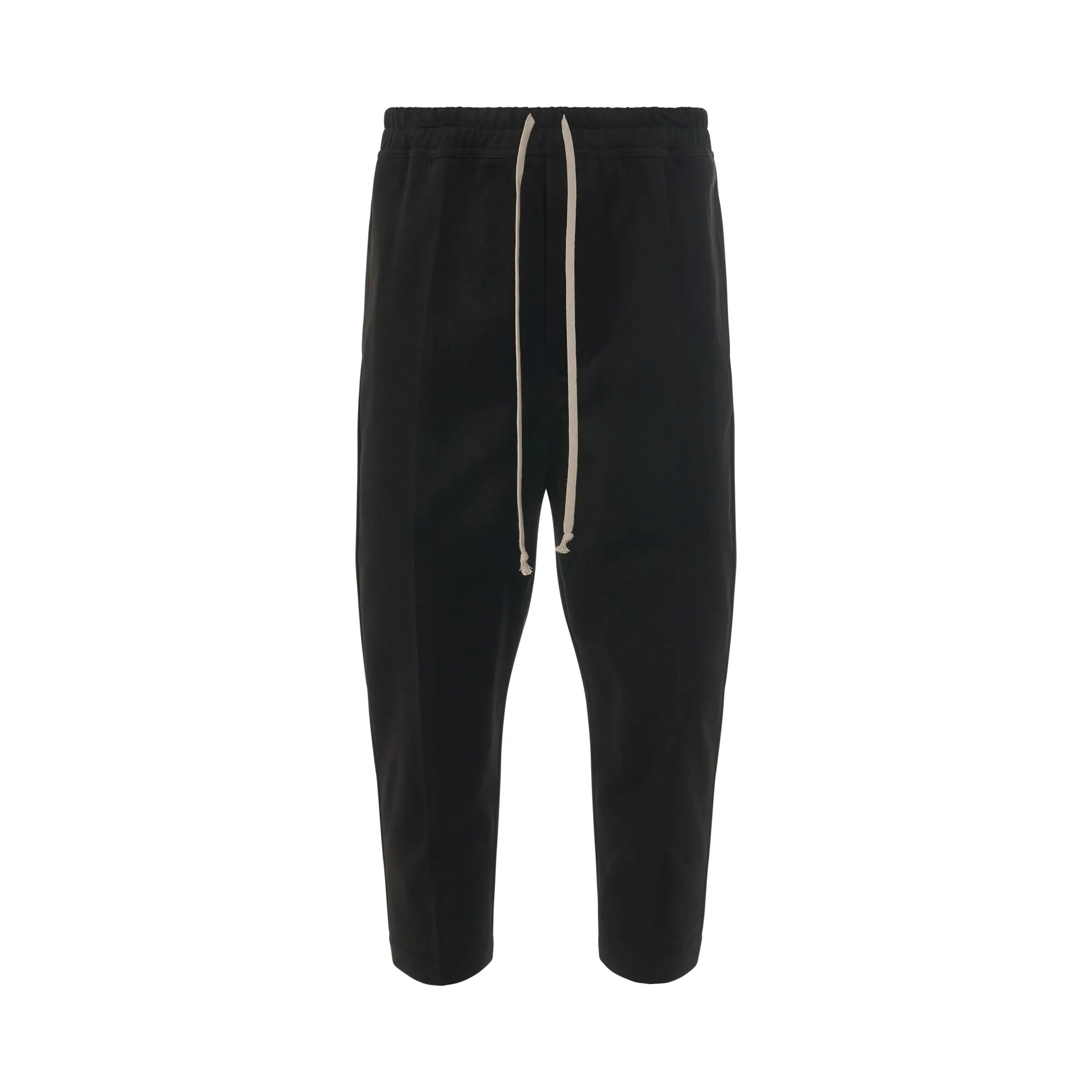 Drawstring Astaires Cropped Woven Pants in Black