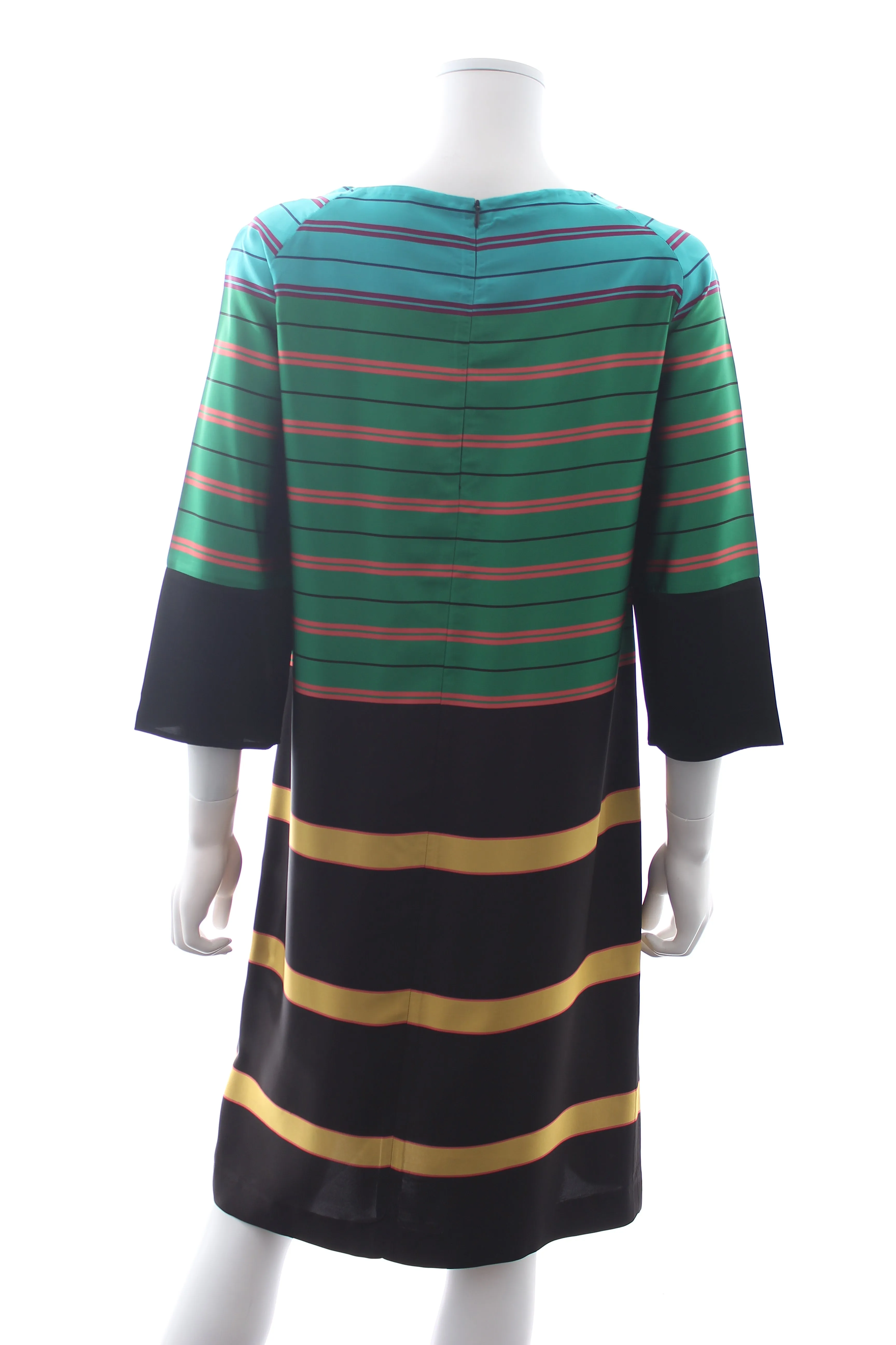 Dries Van Noten Striped Crepe Shift Dress