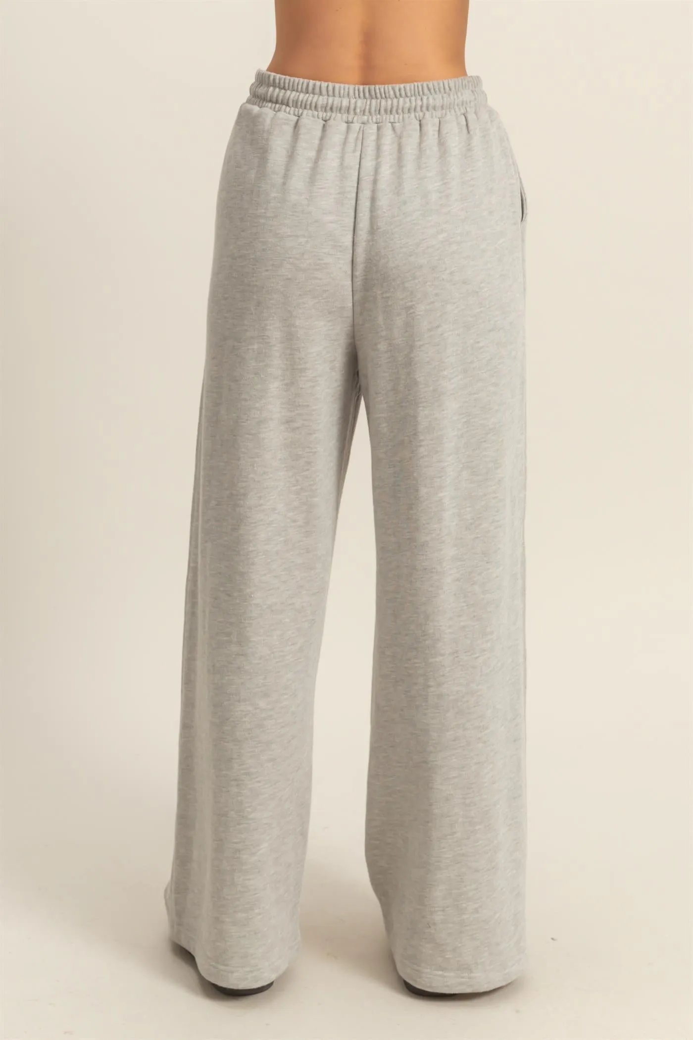 DZ25A428-Wide Leg Drawstring Washed Sweatpants