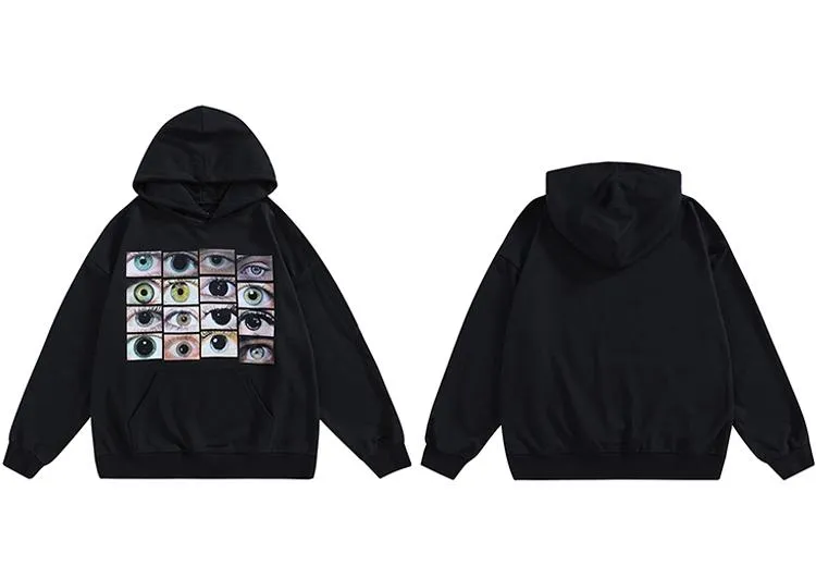 Eye Photo Graphic Hoodie