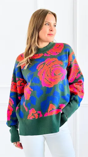 Floral Fusion  Sweater