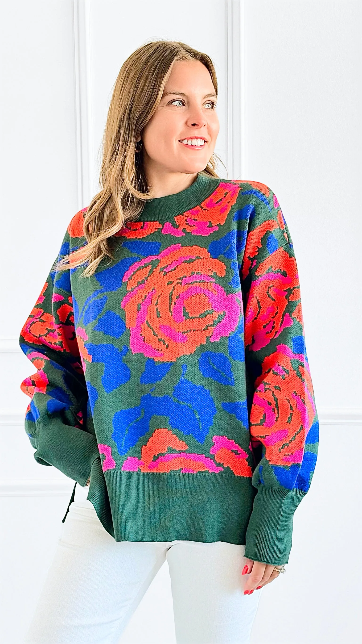 Floral Fusion  Sweater