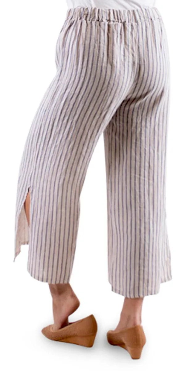 Giulana Striped Capri Pants