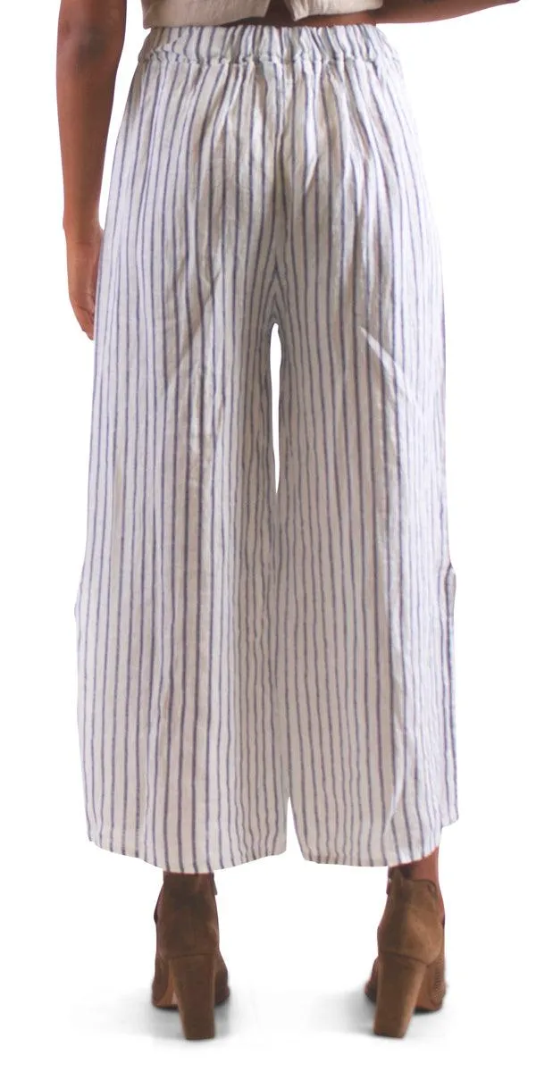 Giulana Striped Capri Pants