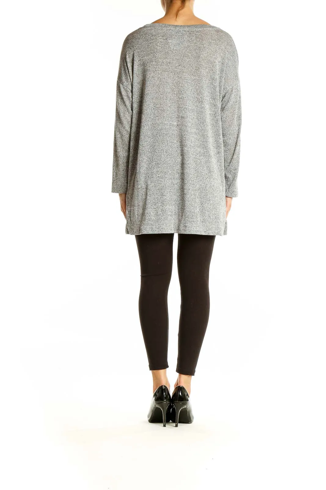 Gray Oversized Knit Sweater