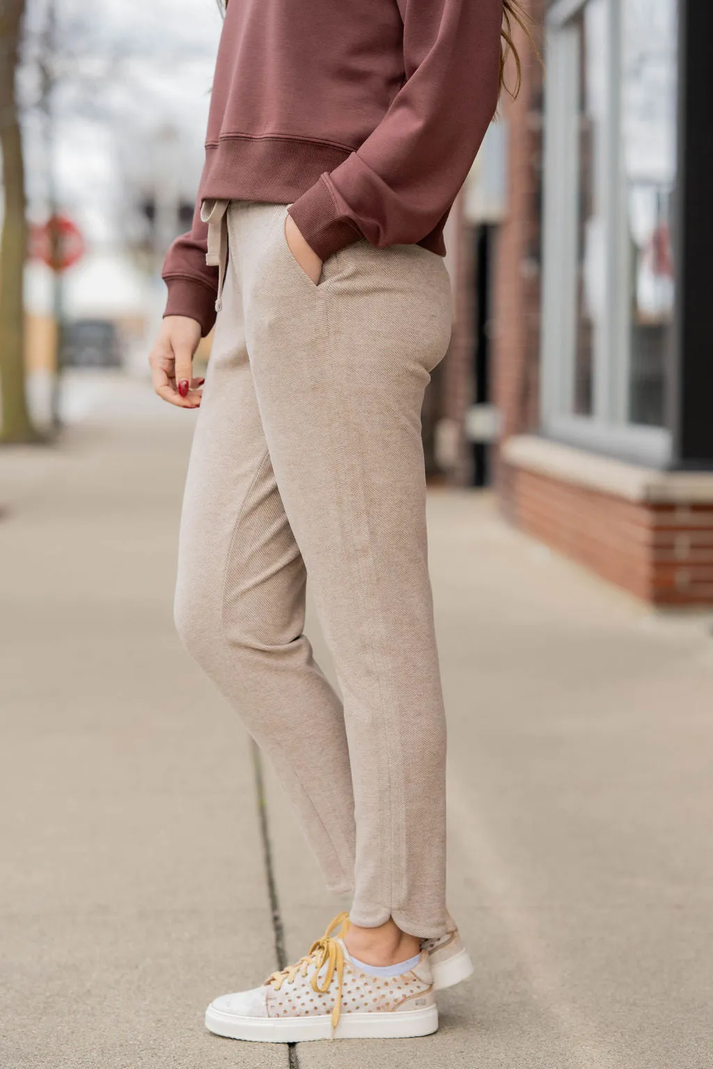 Heathered Drawstring Pants