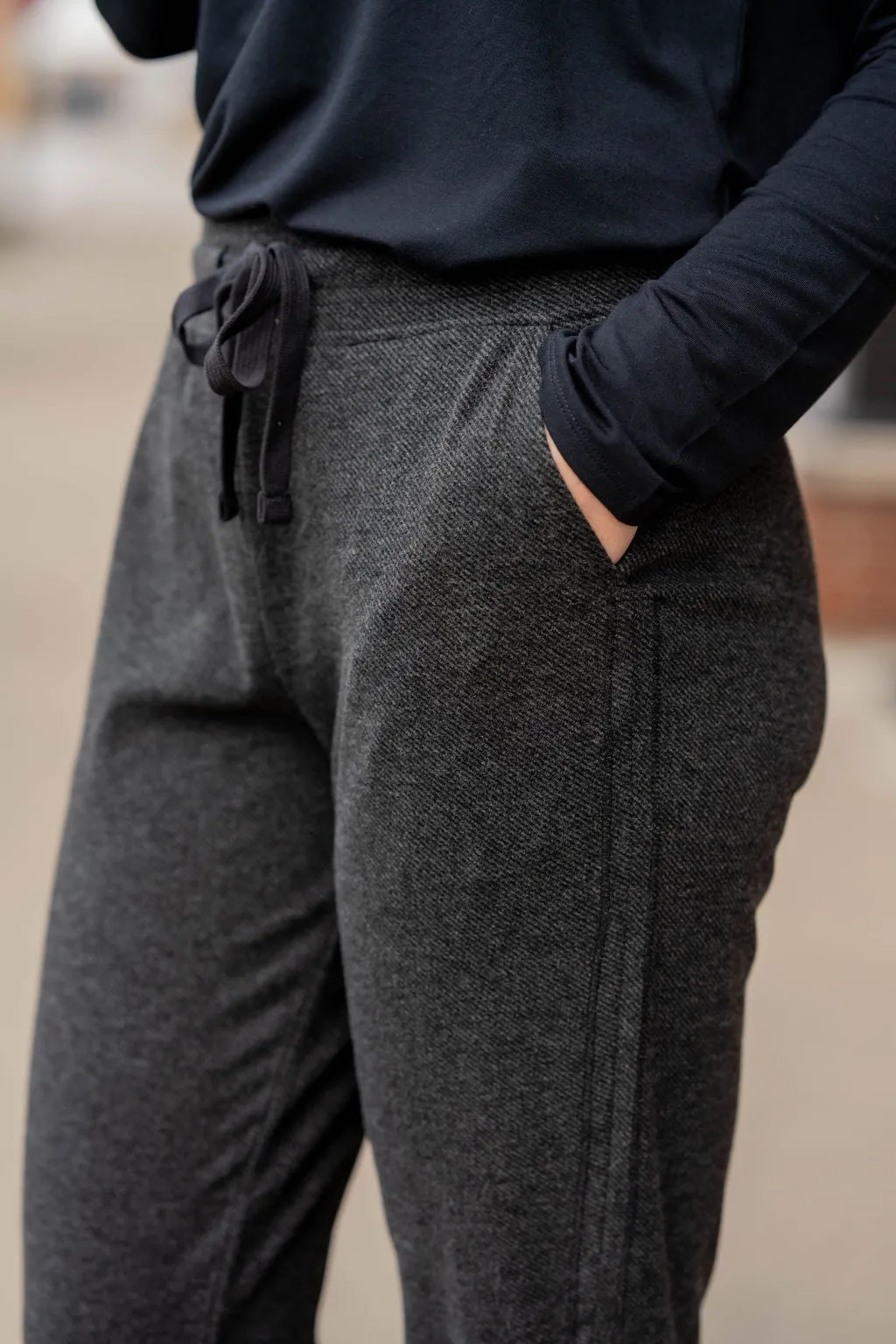 Heathered Drawstring Pants