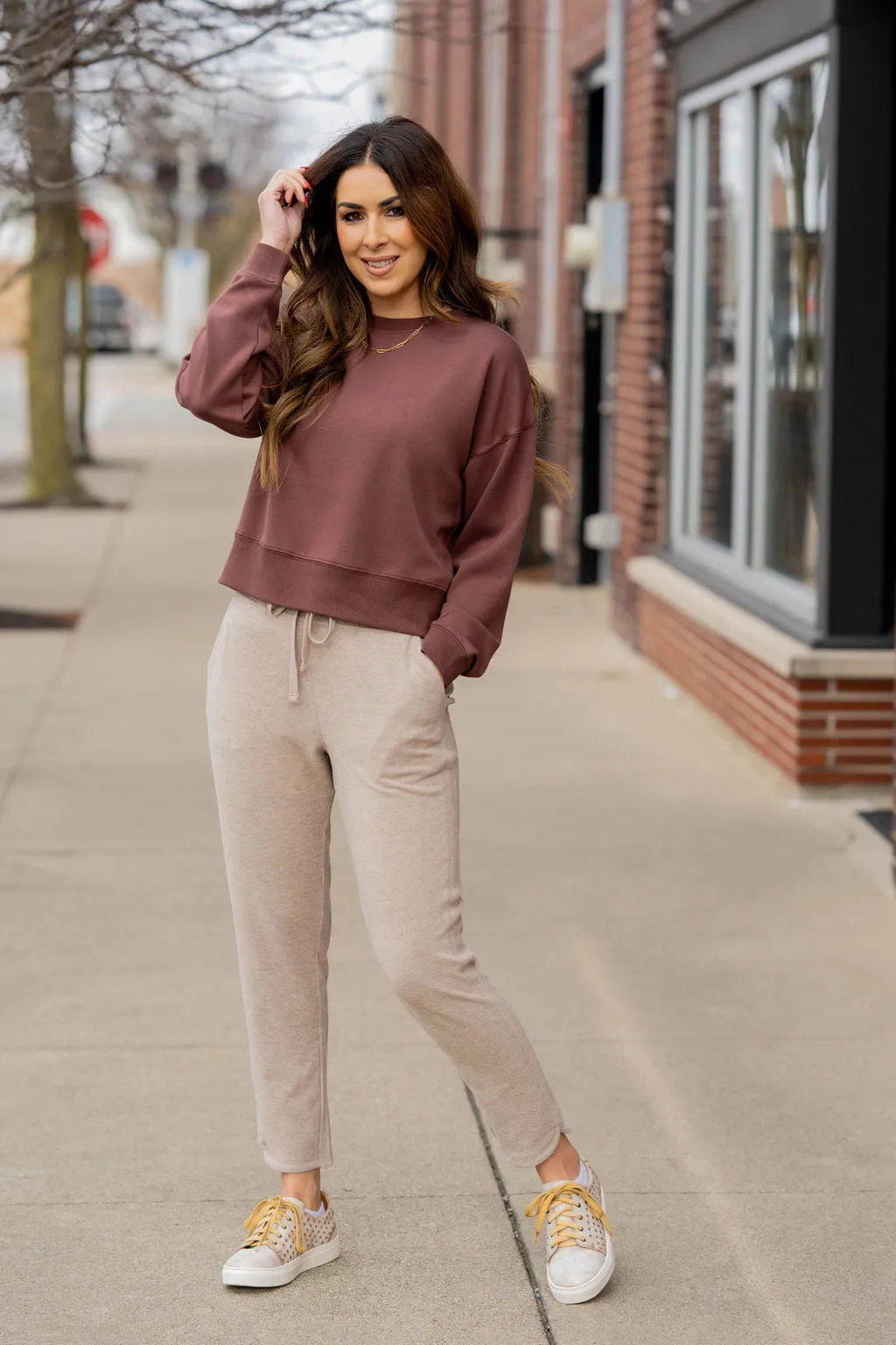 Heathered Drawstring Pants