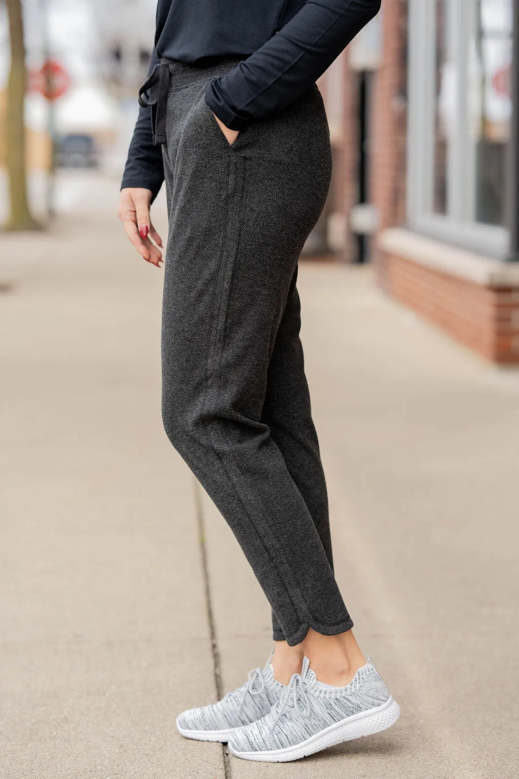 Heathered Drawstring Pants