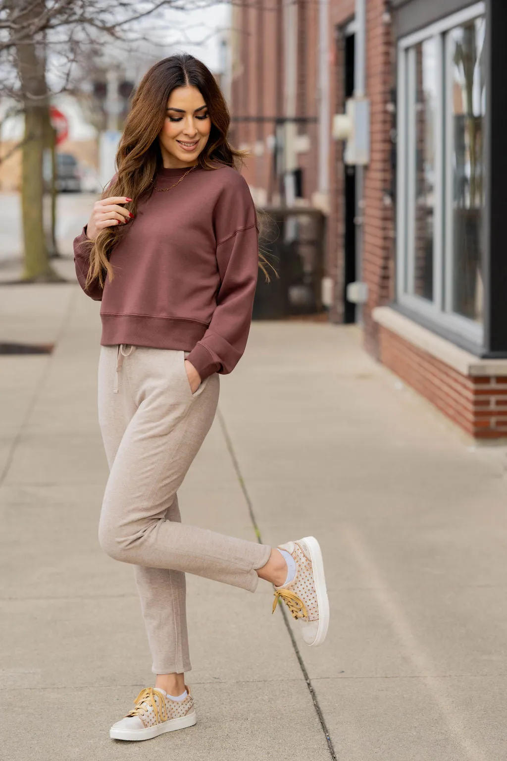 Heathered Drawstring Pants