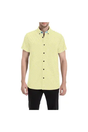 Herringbone Happiness Men's All Over Print Short Sleeve Shirt/Large Size (Model T53)