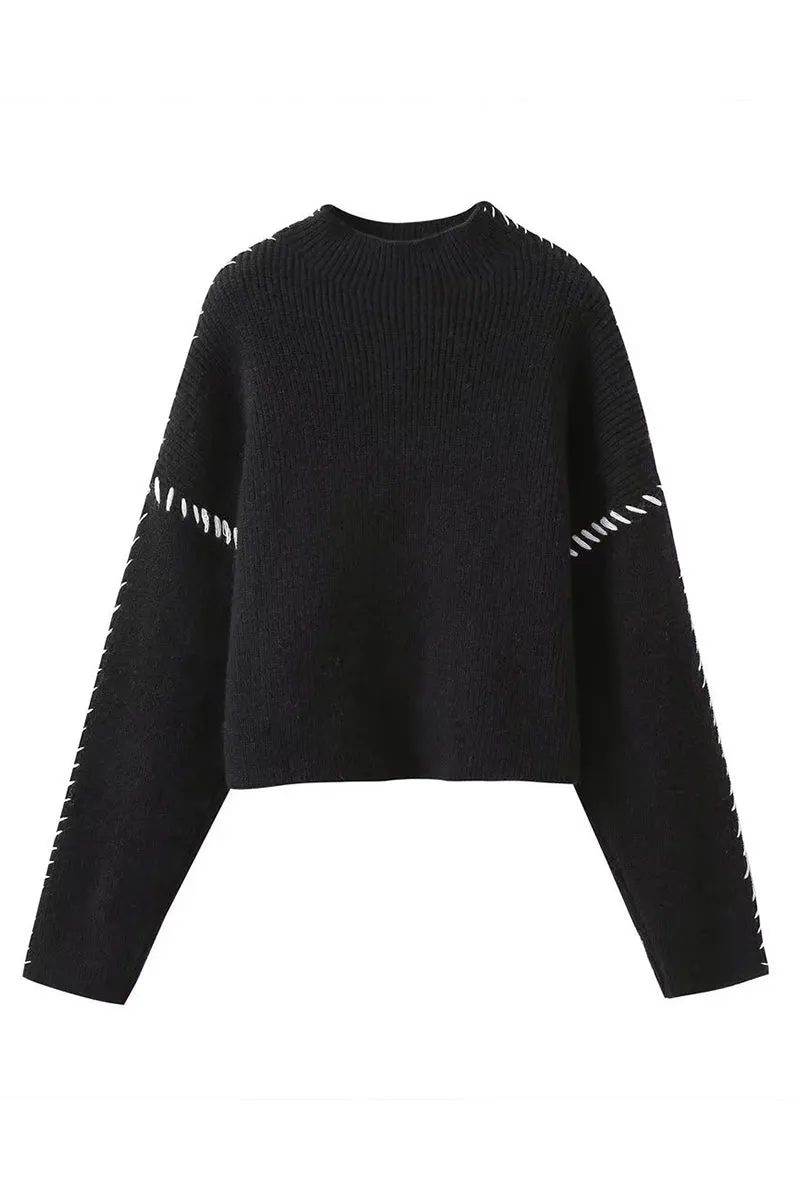 HWS1372 Oversized Knit Pullover