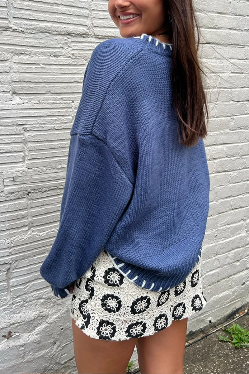 HWS1374 Oversized Bow Sweater