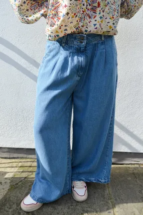 Indi & Cold Washed Effect Denim Trousers