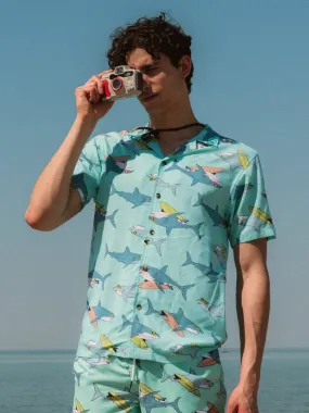 ISLAND HAZE SURFING SHARK WOVEN  - CLEARANCE