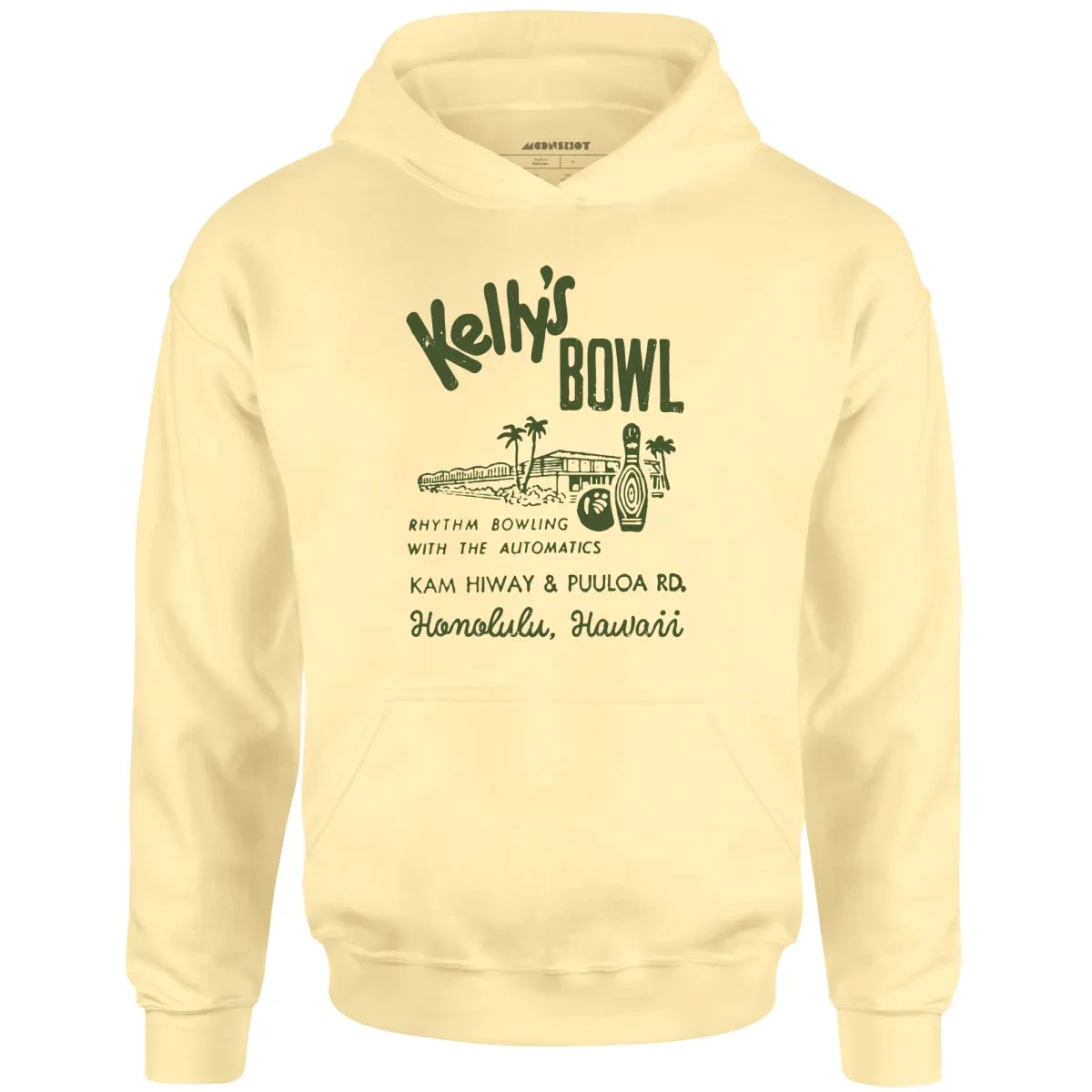 Kelly's Bowl - Honolulu, HI - Vintage Bowling Alley - Unisex Hoodie