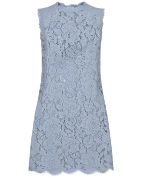 Light Lilac Lace Shift Mini Dress