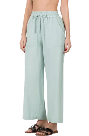 Linen Drawstring Pants