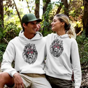 Lion graphic print unisex hoodies