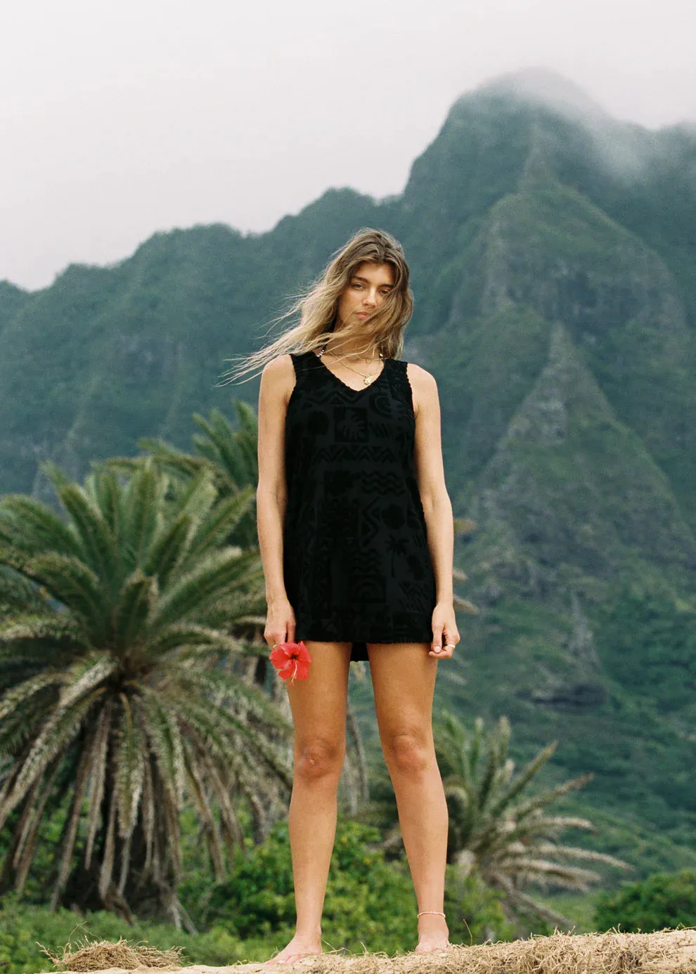 Mai Tai V Tunic Dress - Black