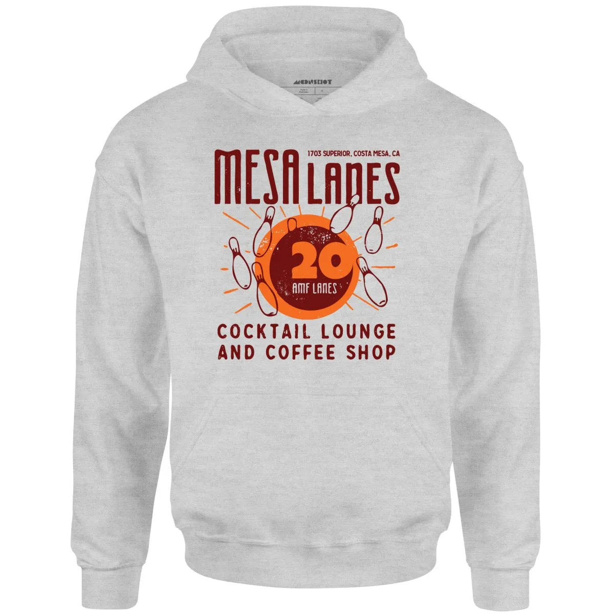 Mesa Lanes - Costa Mesa, CA - Vintage Bowling Alley - Unisex Hoodie