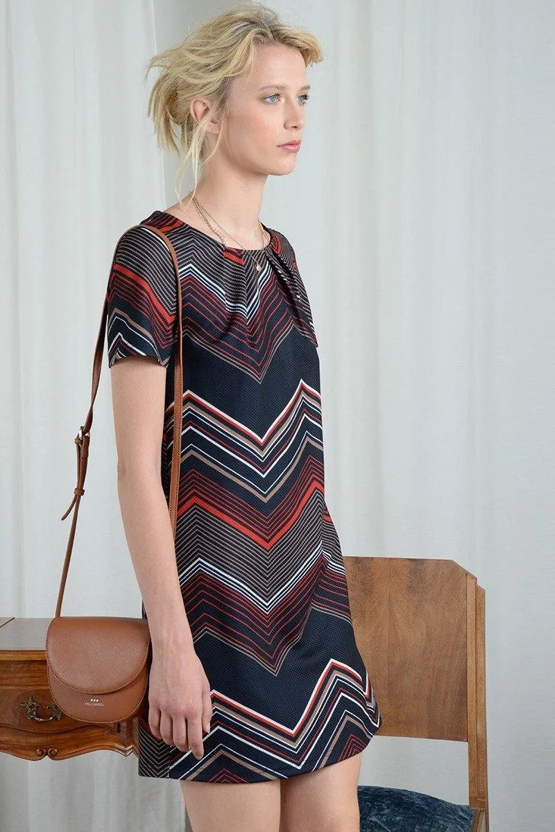 Molly Bracken Chevron Print Dress