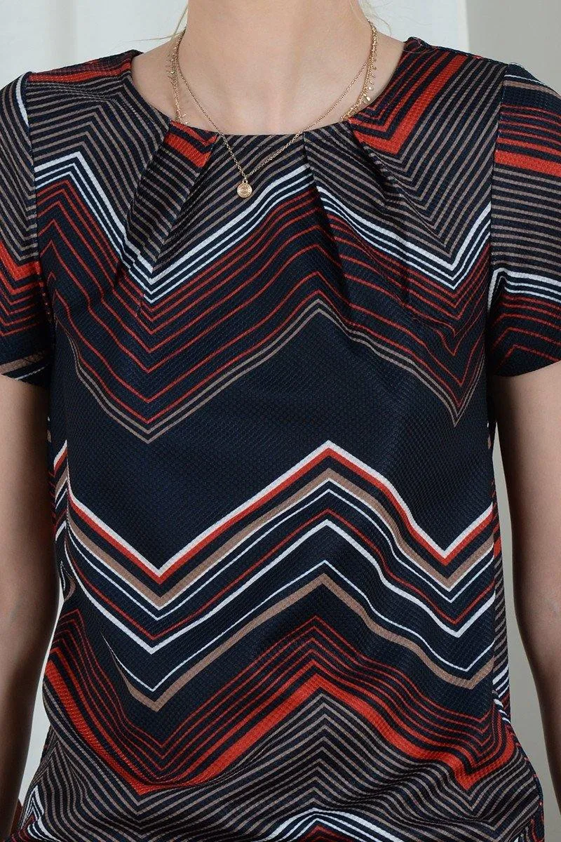 Molly Bracken Chevron Print Dress