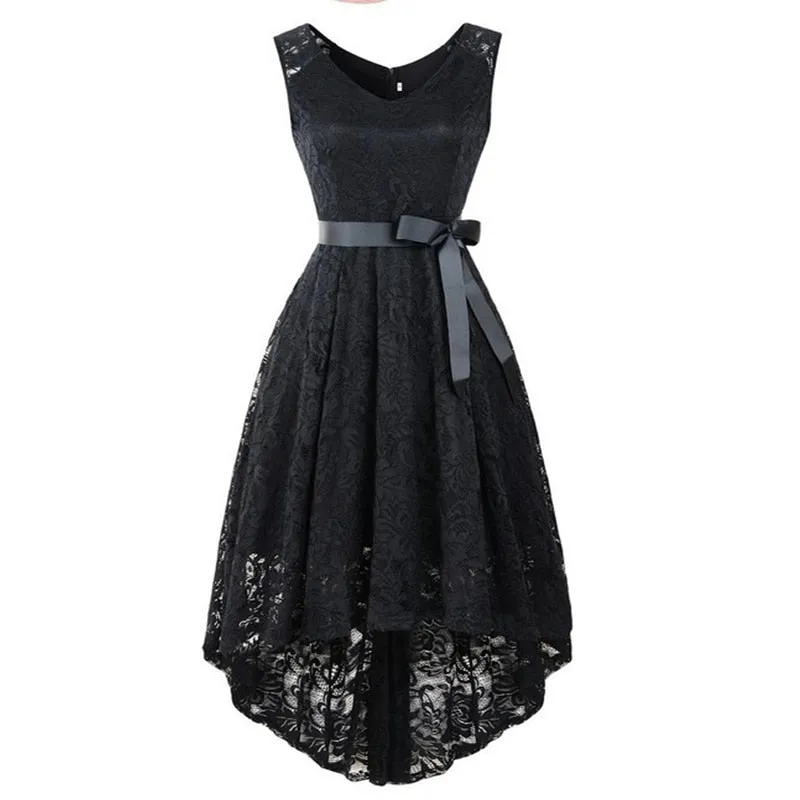 Party Women Lace Party Round Neck Sleeveless Dress